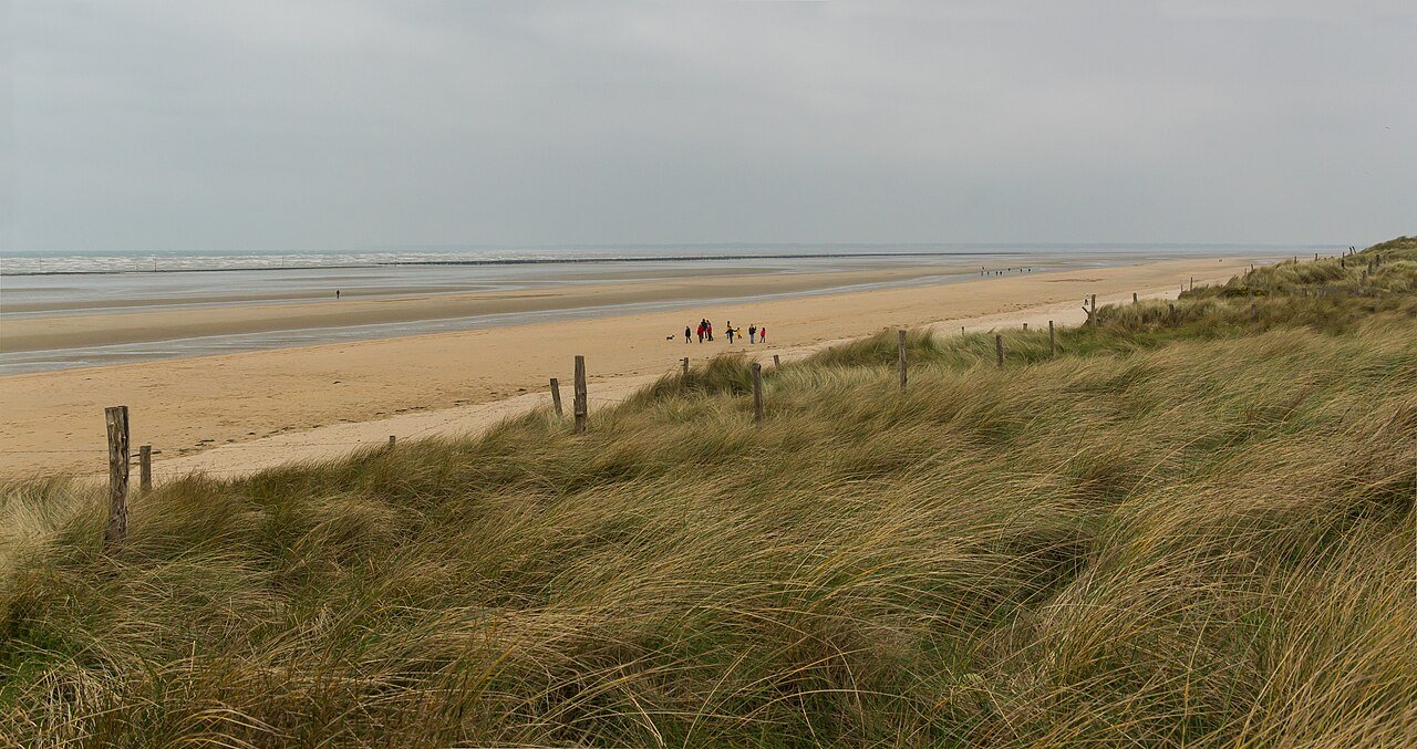 Utah Beach et ses dunes, plage du Débarquement dans la Manche